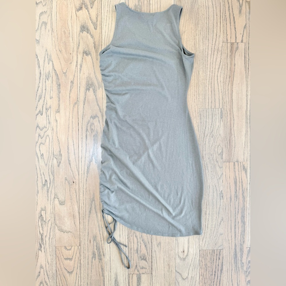Trouvé Nordstrom Women’s Olive Green Ruched Dress Size X-Small - Picture 5 of 8